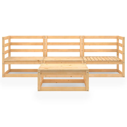 Set Divani da Giardino 4 pz in Legno Massello di Pino - homemem39