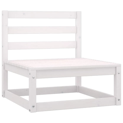 Set Divani da Giardino 4 pz Bianco in Legno Massello di Pino - homemem39