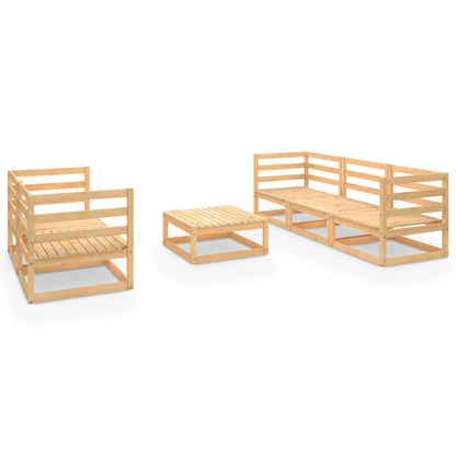 Set Divani da Giardino 6 pz in Legno Massello di Pino - homemem39