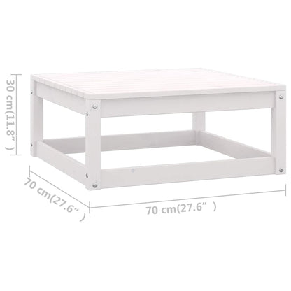 Set Divani da Giardino 7 pz Bianco in Legno Massello di Pino - homemem39