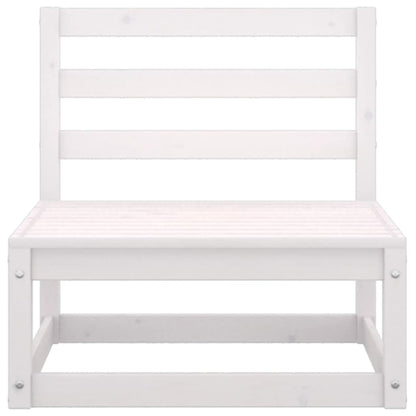 Set Divani da Giardino 5 pz Bianco in Legno Massello di Pino - homemem39