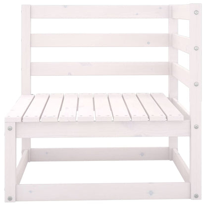 Set Divani da Giardino 4 pz Bianco in Legno Massello di Pino - homemem39