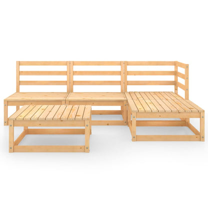 Set Divani da Giardino 5 pz in Legno Massello di Pino - homemem39