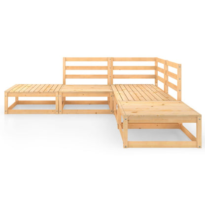 Set Divani da Giardino 5 pz in Legno Massello di Pino - homemem39