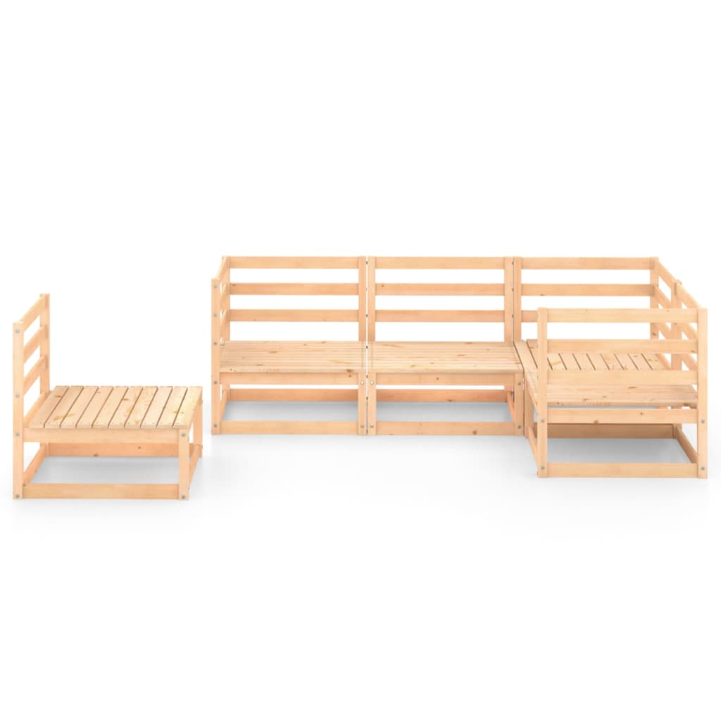 Set Divani da Giardino 5 pz in Legno Massello di Pino - homemem39