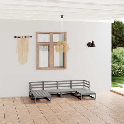 Set Divani da Giardino 6 pz in Legno Massello di Pino - homemem39