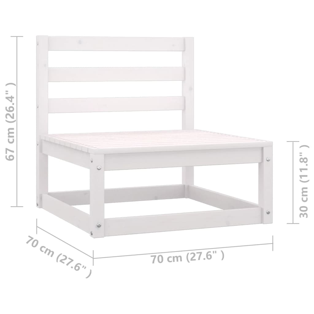 Set Divani da Giardino 8 pz con Cuscini Legno Massello Pino - homemem39