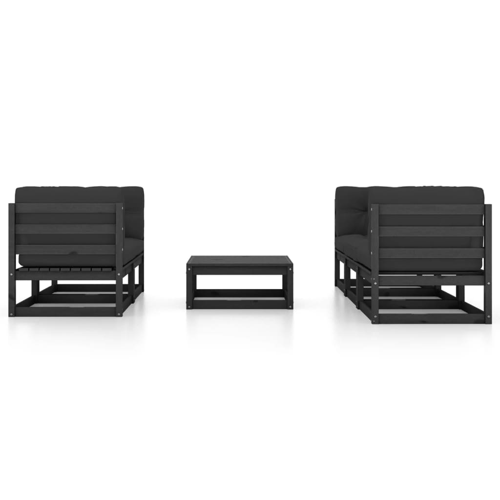 Set Divani da Giardino 6 pz con Cuscini Legno Massello di Pino - homemem39