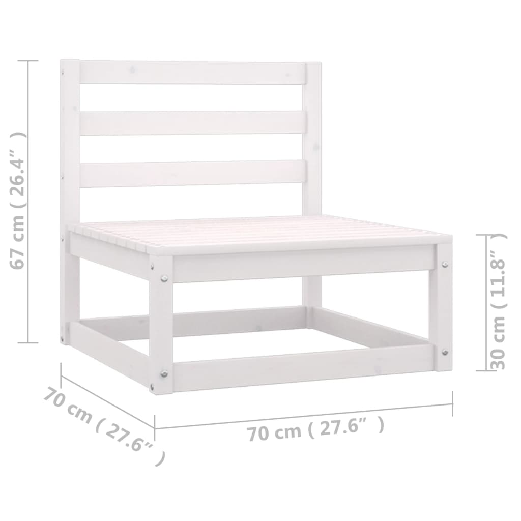 Divano da Giardino a 4 Posti con Cuscini Legno Massello di Pino - homemem39