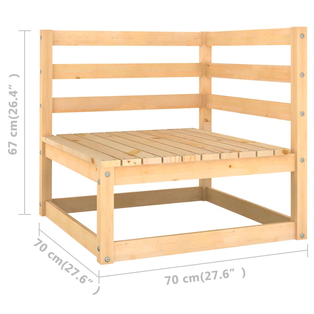 Set Divani da Giardino 4 pz con Cuscini Legno Massello Pino - homemem39