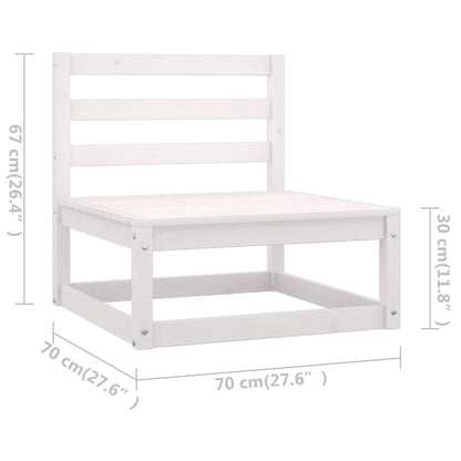 Set Divani da Giardino 3 pz con Cuscini Legno Massello di Pino - homemem39