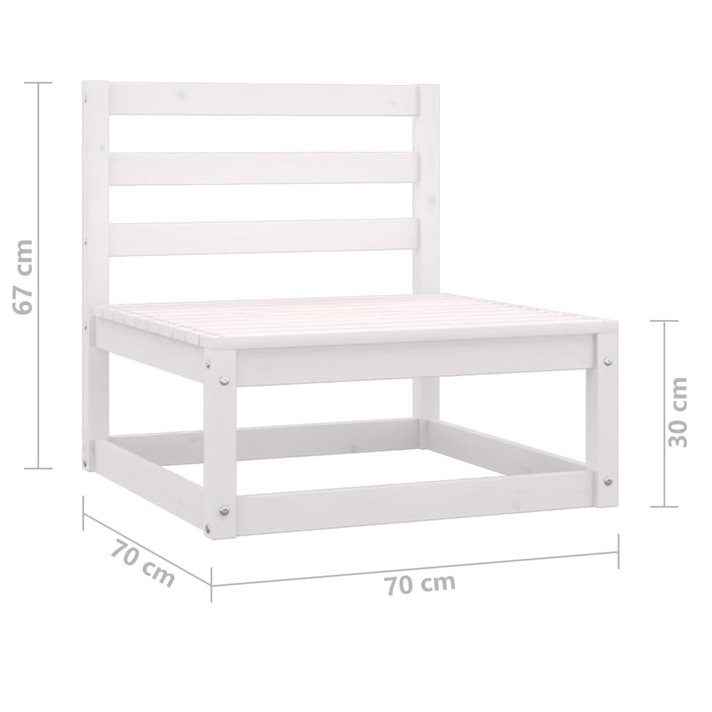 Set Divani da Giardino 6 pz con Cuscini Legno Massello di Pino - homemem39