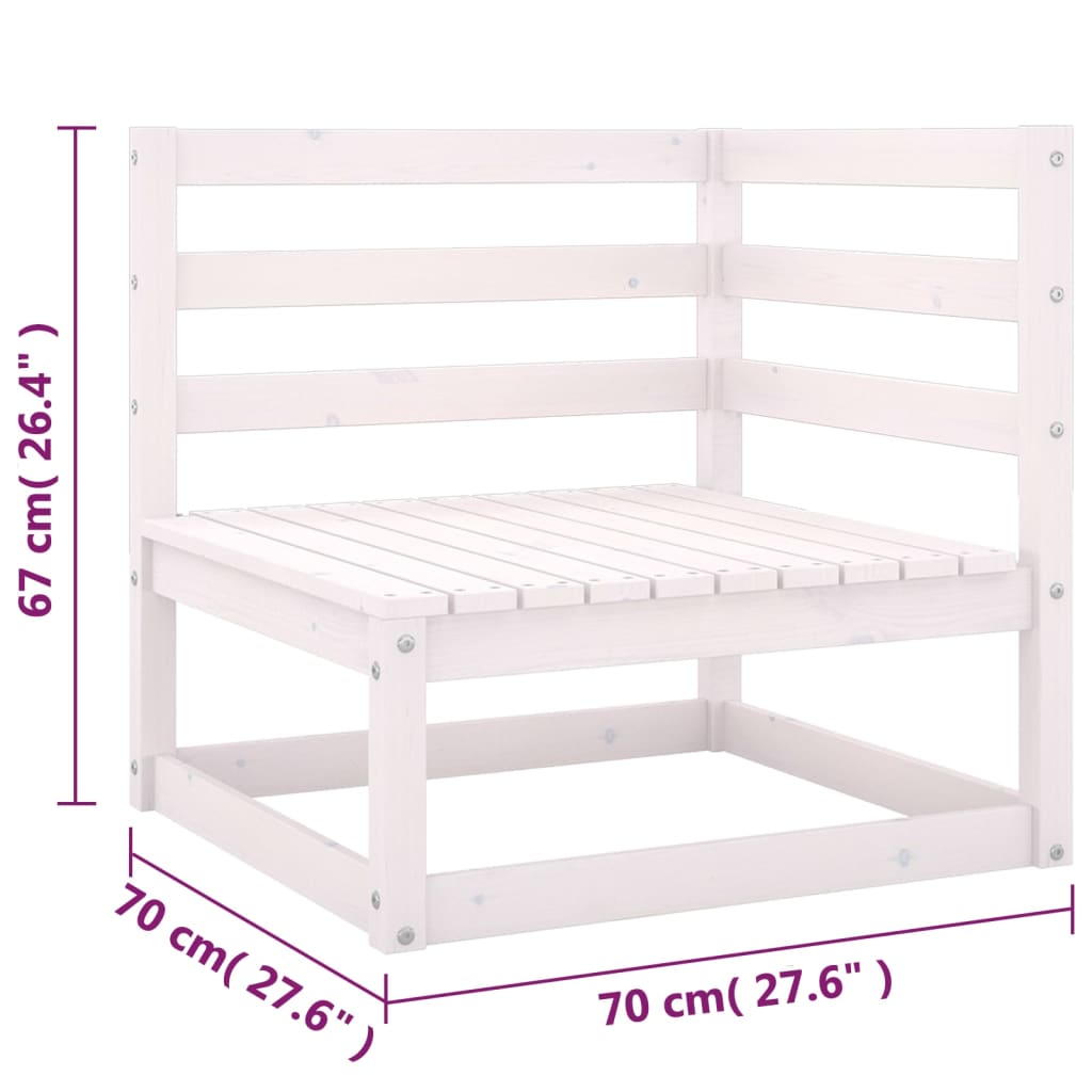 Set Divani da Giardino 8 pz con Cuscini Legno Massello di Pino - homemem39