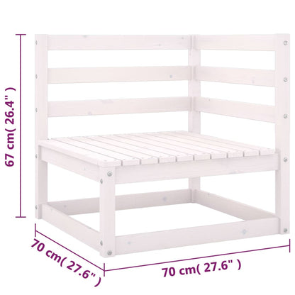 Set Divani da Giardino 8 pz con Cuscini Legno Massello di Pino - homemem39