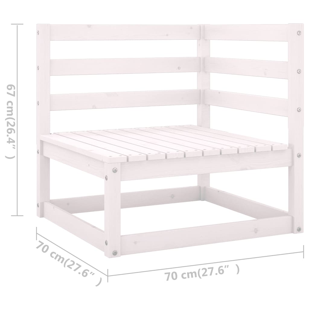 Set Divani da Giardino 7 pz con Cuscini Legno Massello di Pino - homemem39