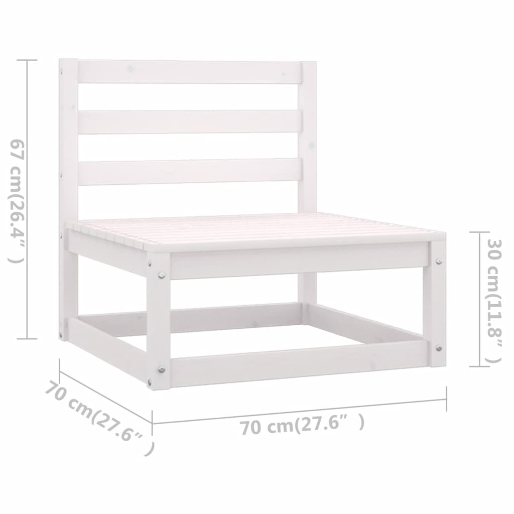 Set Divani da Giardino 7 pz con Cuscini Legno Massello di Pino - homemem39