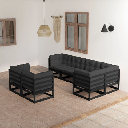 Set Divani da Giardino 7 pz con Cuscini Legno Massello di Pino - homemem39