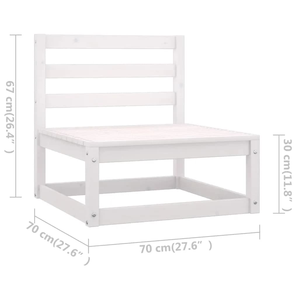 Set Divani da Giardino 8 pz con Cuscini Legno Massello di Pino - homemem39