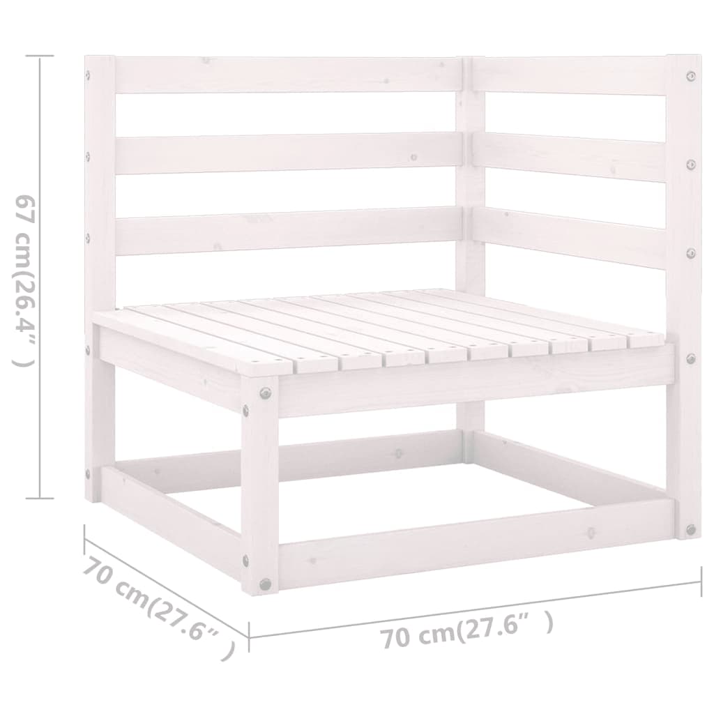 Set Divani da Giardino 9 pz con Cuscini Legno Massello di Pino - homemem39