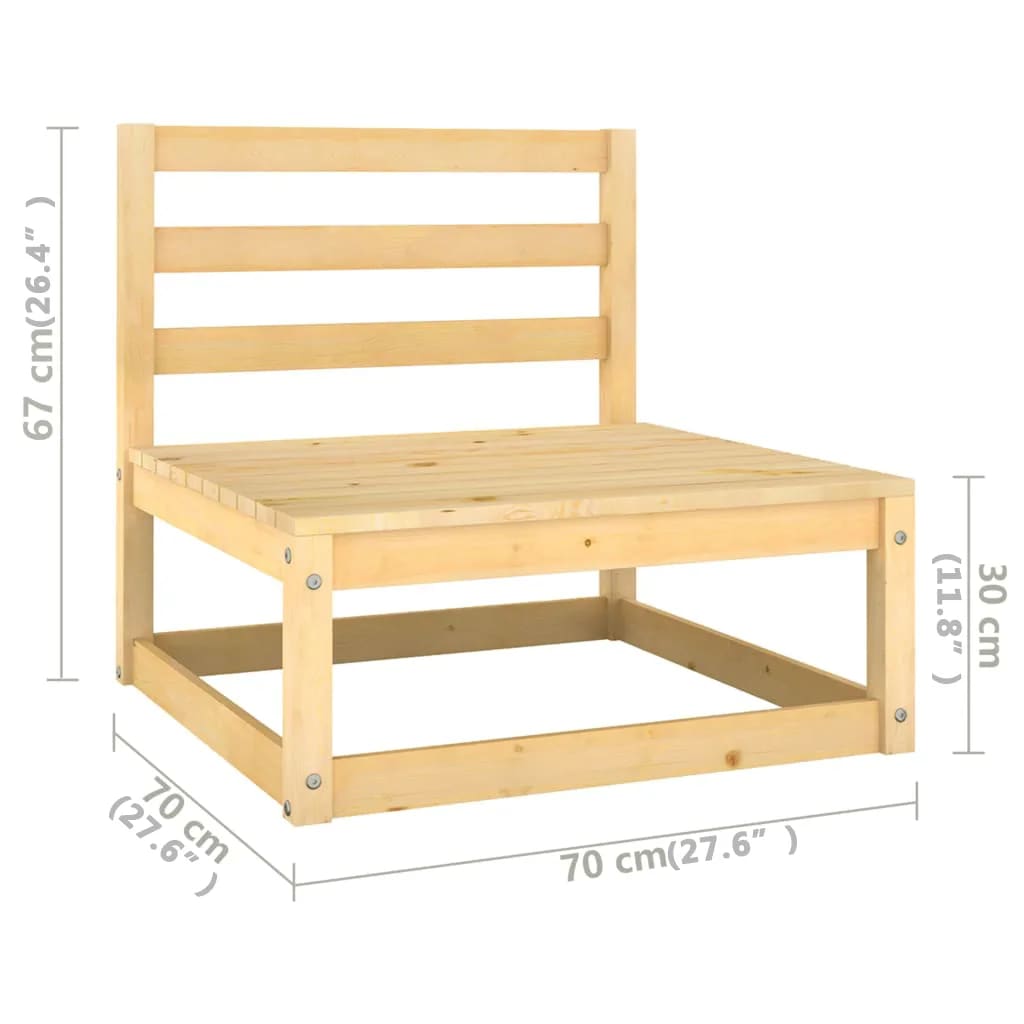 Set Divani da Giardino 10 pz con Cuscini Legno Massello di Pino - homemem39