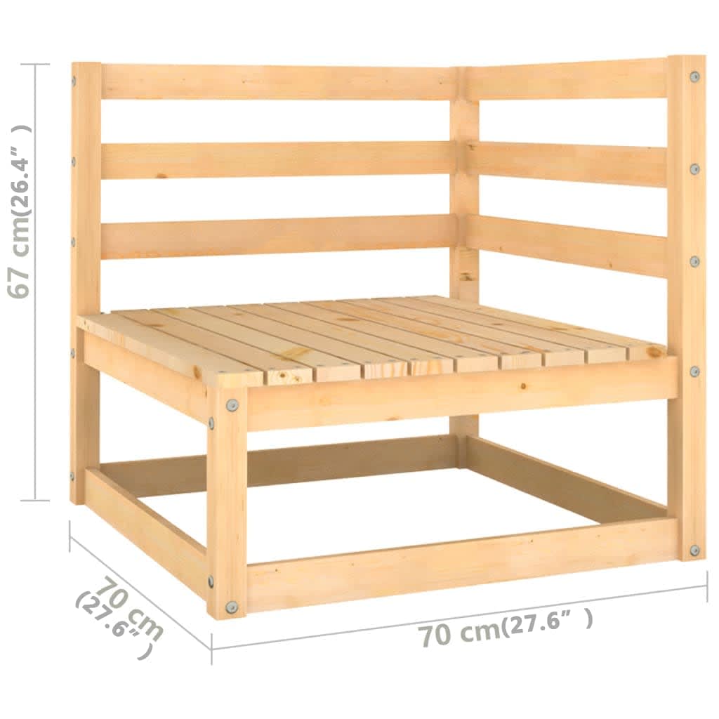 Set Divani da Giardino 10 pz con Cuscini Legno Massello di Pino - homemem39