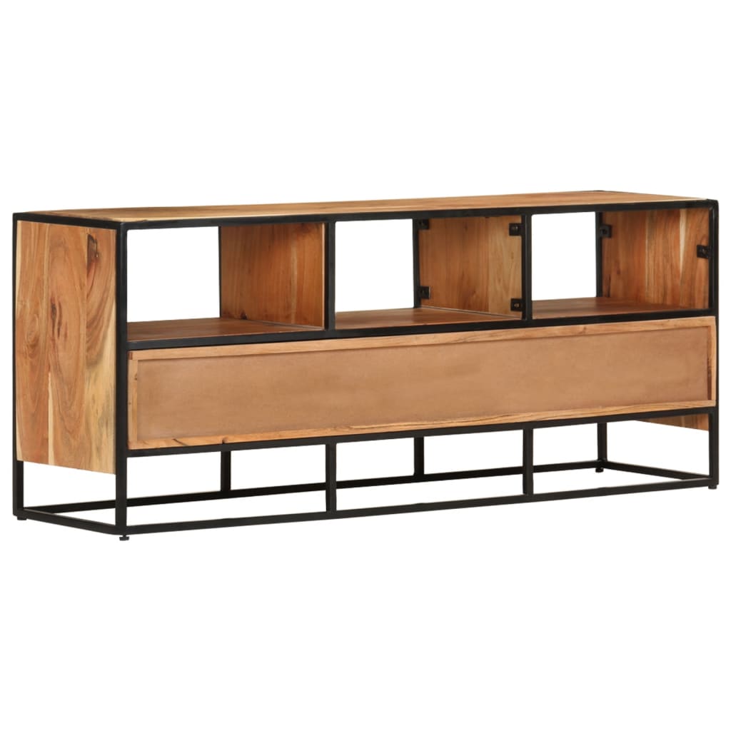 Mobile Porta TV 110x30x45 cm in Legno Massello di Acacia - homemem39