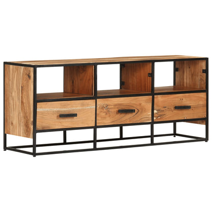 Mobile Porta TV 110x30x45 cm in Legno Massello di Acacia - homemem39