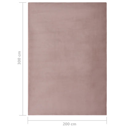 Tappeto in Pelliccia di Coniglio Finto 200x300 cm Rosa Anticato - homemem39