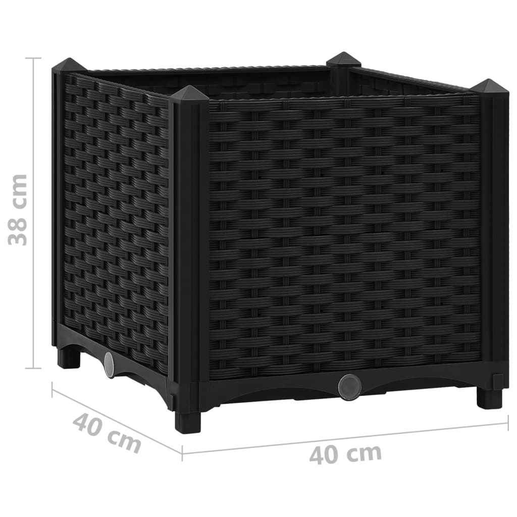 Fioriera Rialzata 40x40x38 cm in Polipropilene - homemem39