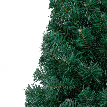 Set Albero Natale Artificiale a Metà LED e Palline Verde 120cm - homemem39