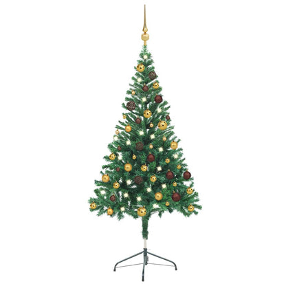 Albero Natale Artificiale con LED e Palline 150 cm 380 Rami - homemem39