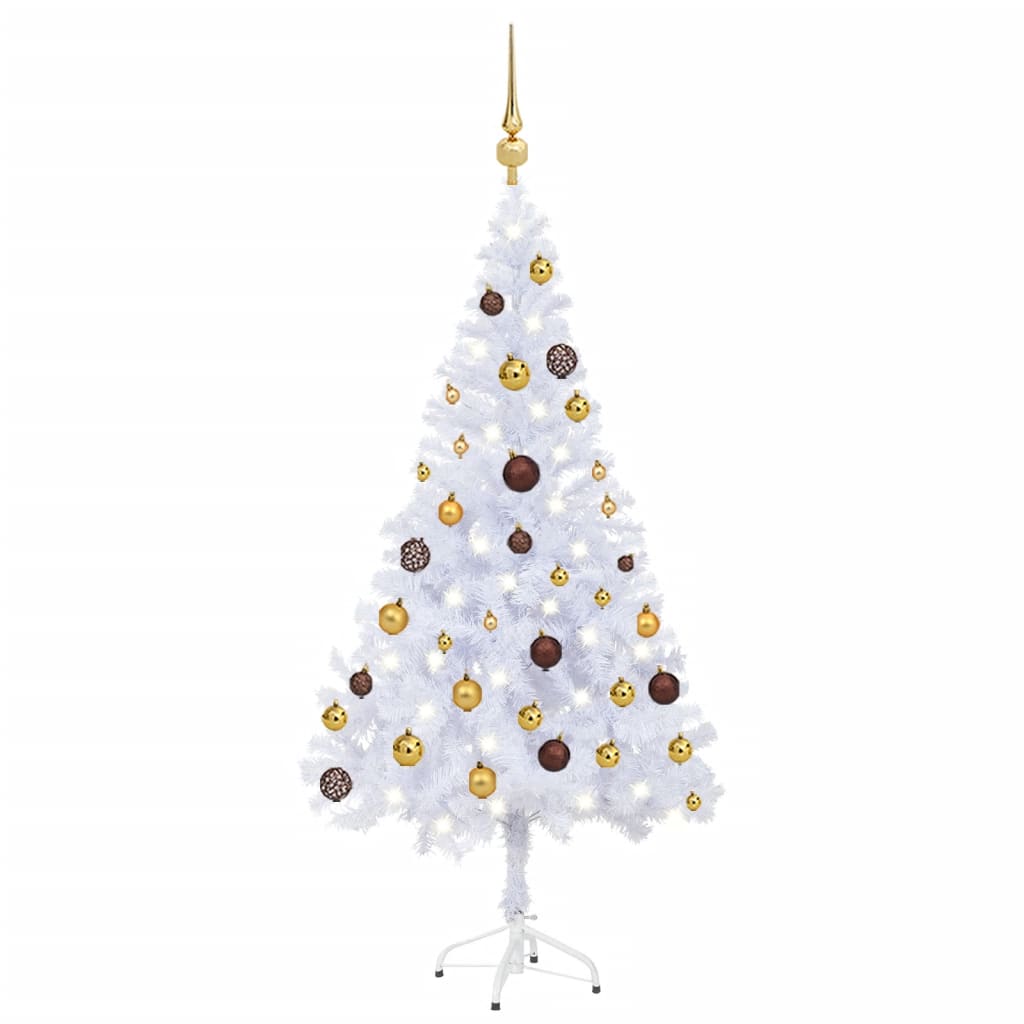 Albero di Natale Preilluminato con Palline 120 cm 230 Rami - homemem39