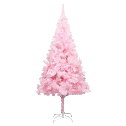 Albero di Natale Preilluminato con Palline Rosa 210 cm PVC - homemem39