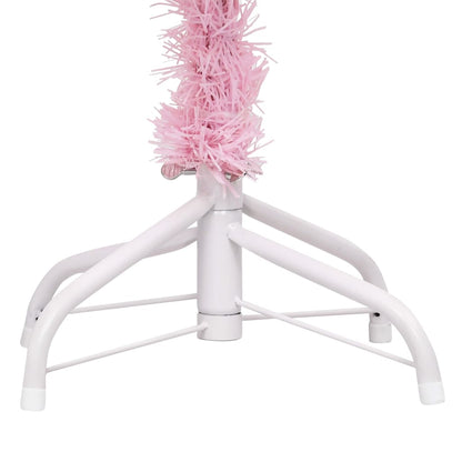 Albero di Natale Preilluminato con Palline Rosa 210 cm PVC - homemem39