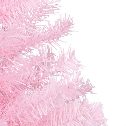 Set Albero Natale Artificiale con LED e Palline Rosa 240 cm PVC - homemem39