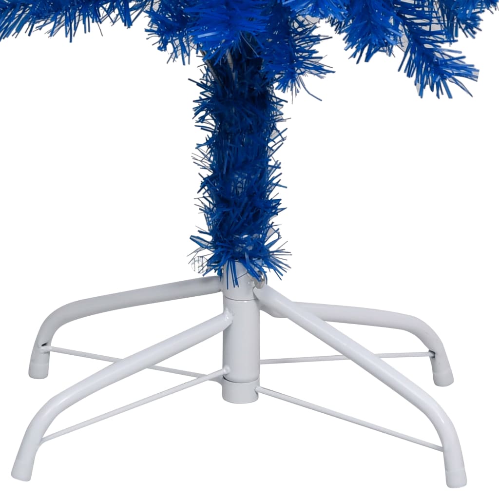 Set Albero Natale Artificiale con LED e Palline Blu 150 cm PVC - homemem39