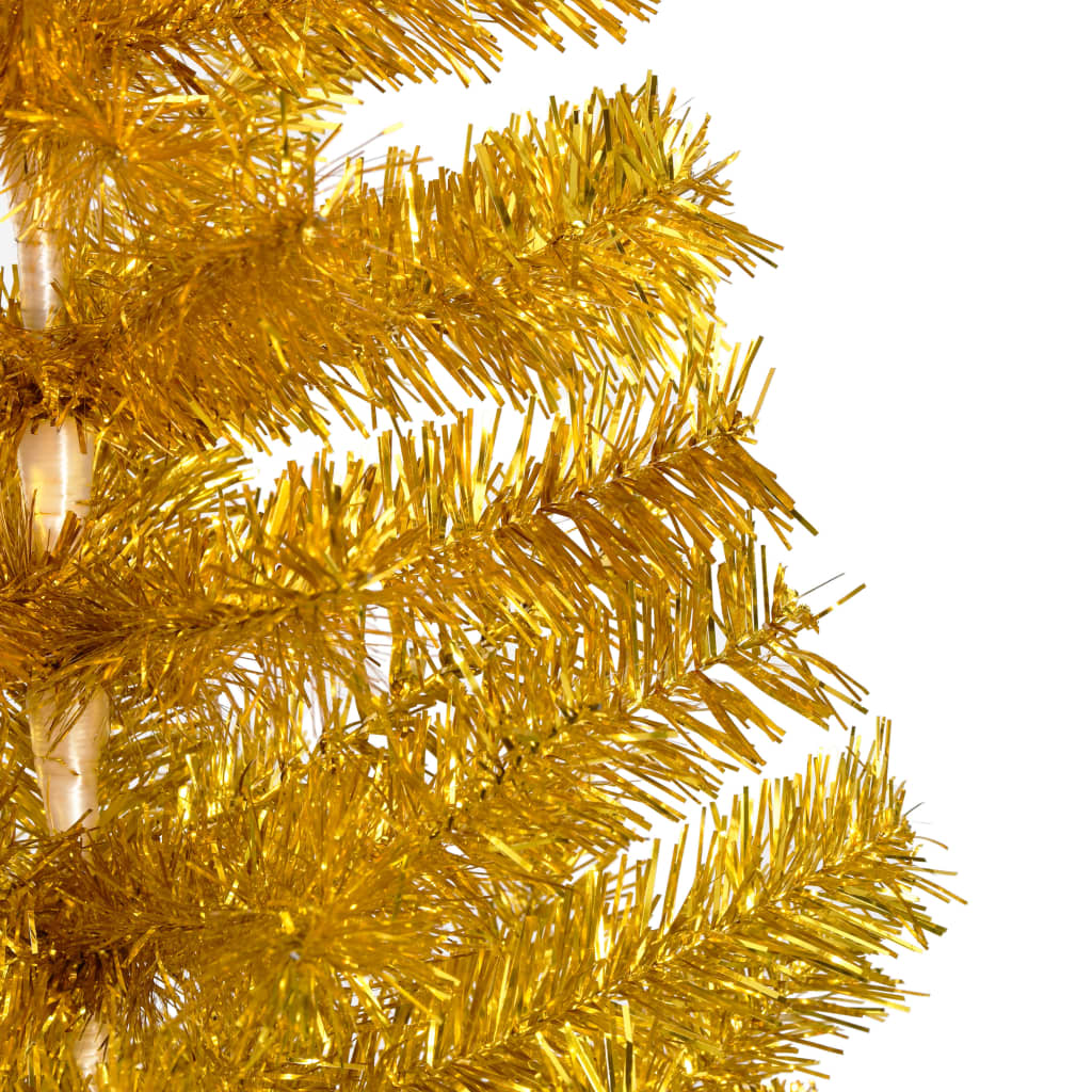 Set Albero Natale Artificiale con LED e Palline Oro 150cm PET - homemem39