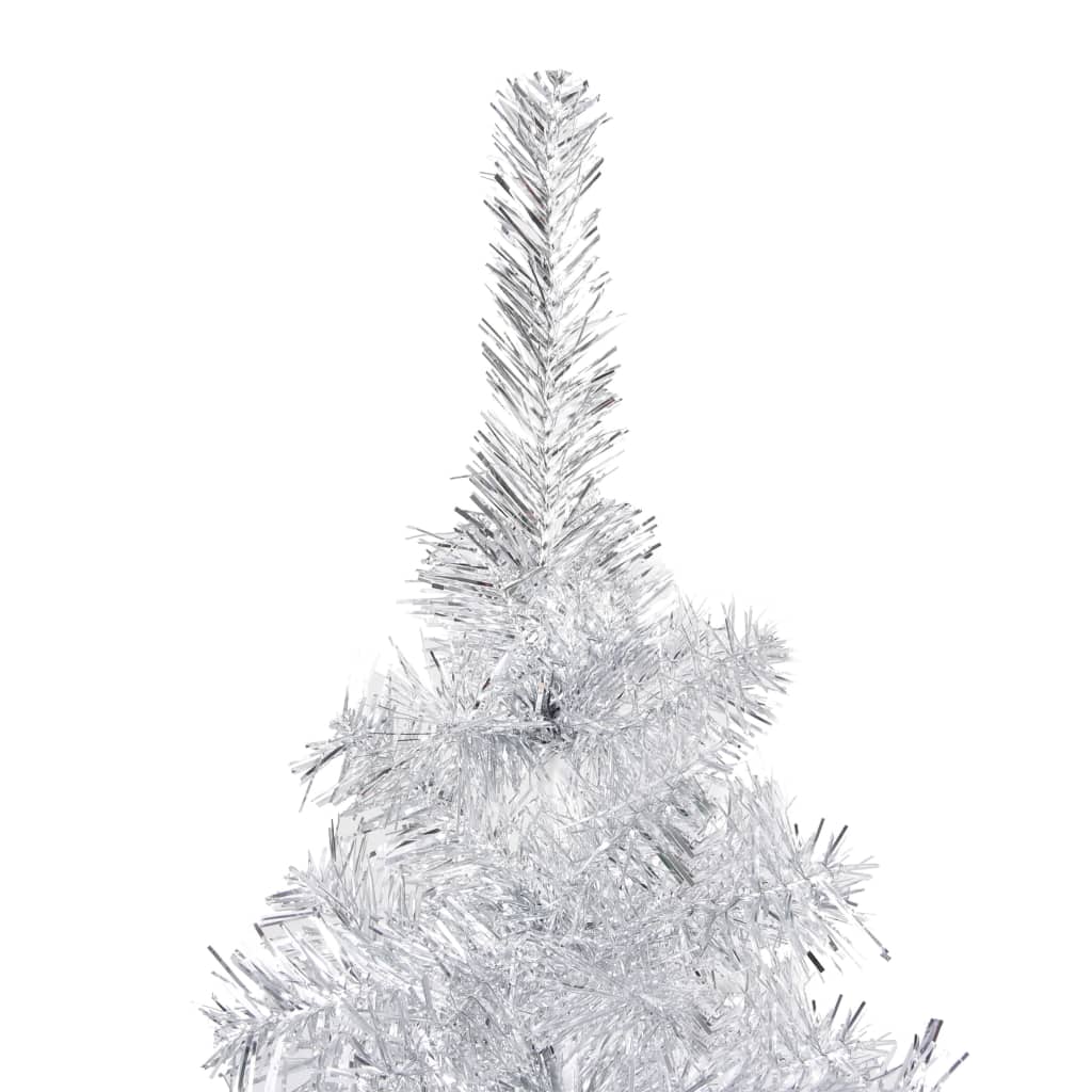 Albero di Natale Preilluminato con Palline Argento 150 cm PET - homemem39