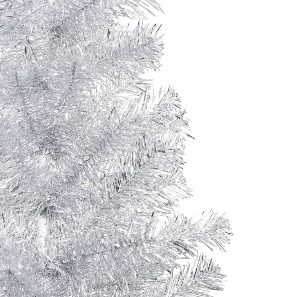 Albero di Natale Preilluminato con Palline Argento 210 cm PET - homemem39