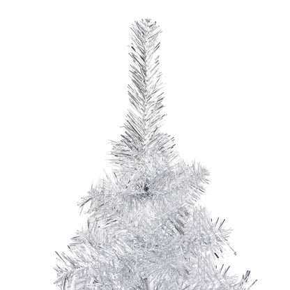 Albero di Natale Preilluminato con Palline Argento 210 cm PET - homemem39