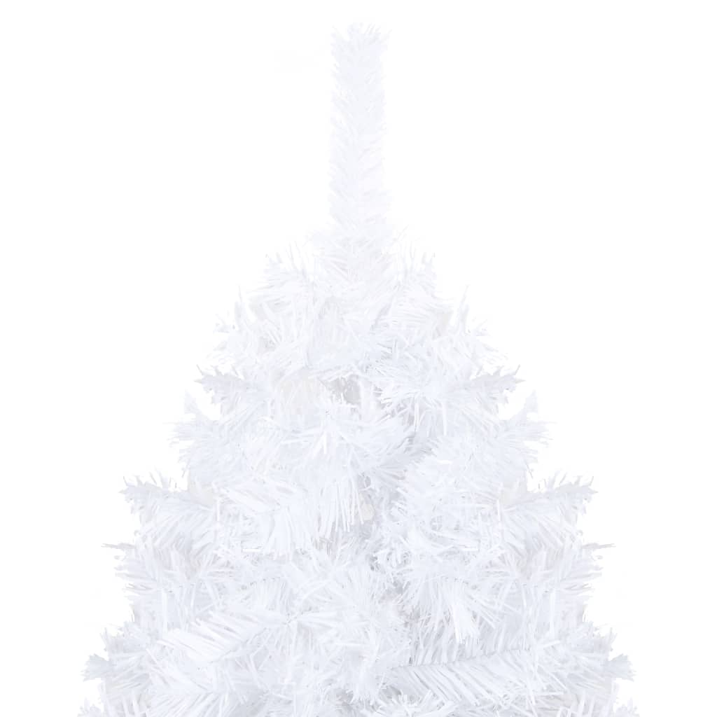 Albero di Natale Preilluminato con Palline Bianco 180 cm PVC - homemem39