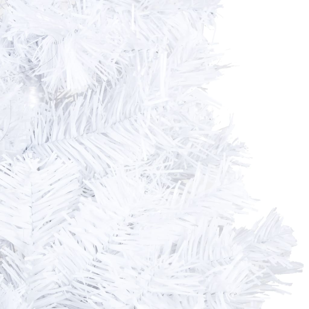 Albero di Natale Preilluminato con Palline Bianco 240 cm PVC - homemem39