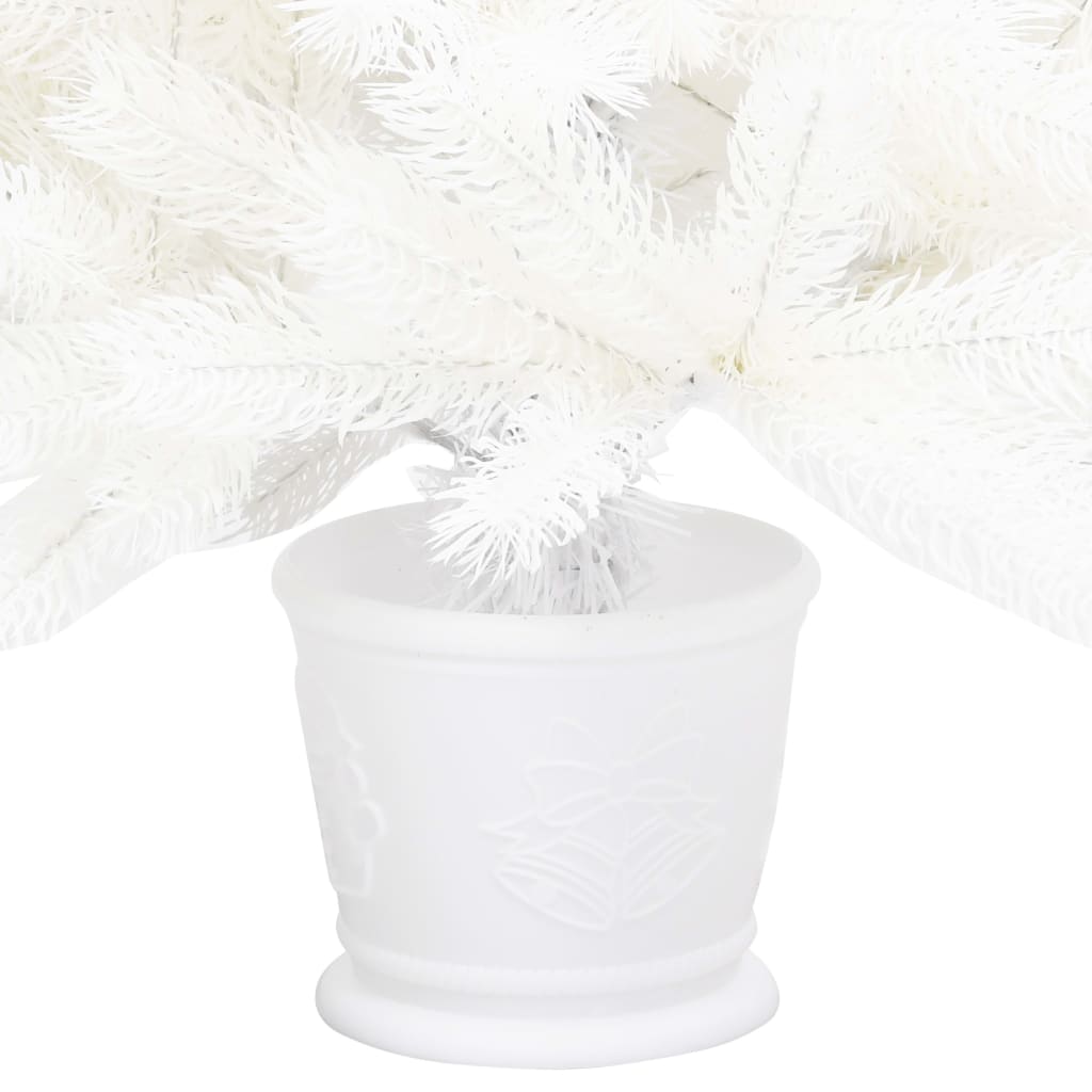 Albero di Natale Preilluminato con Palline Bianco 90 cm - homemem39