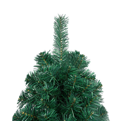 Set Albero Natale Artificiale a Metà LED e Palline Verde 120cm - homemem39