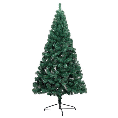 Set Albero Natale Artificiale a Metà LED e Palline Verde 240cm - homemem39