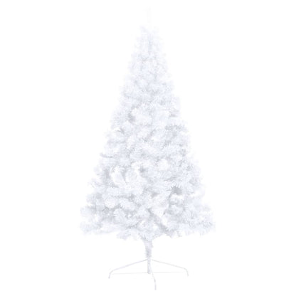 Set Albero Natale Artificiale a Metà LED Palline Bianco 120 cm - homemem39