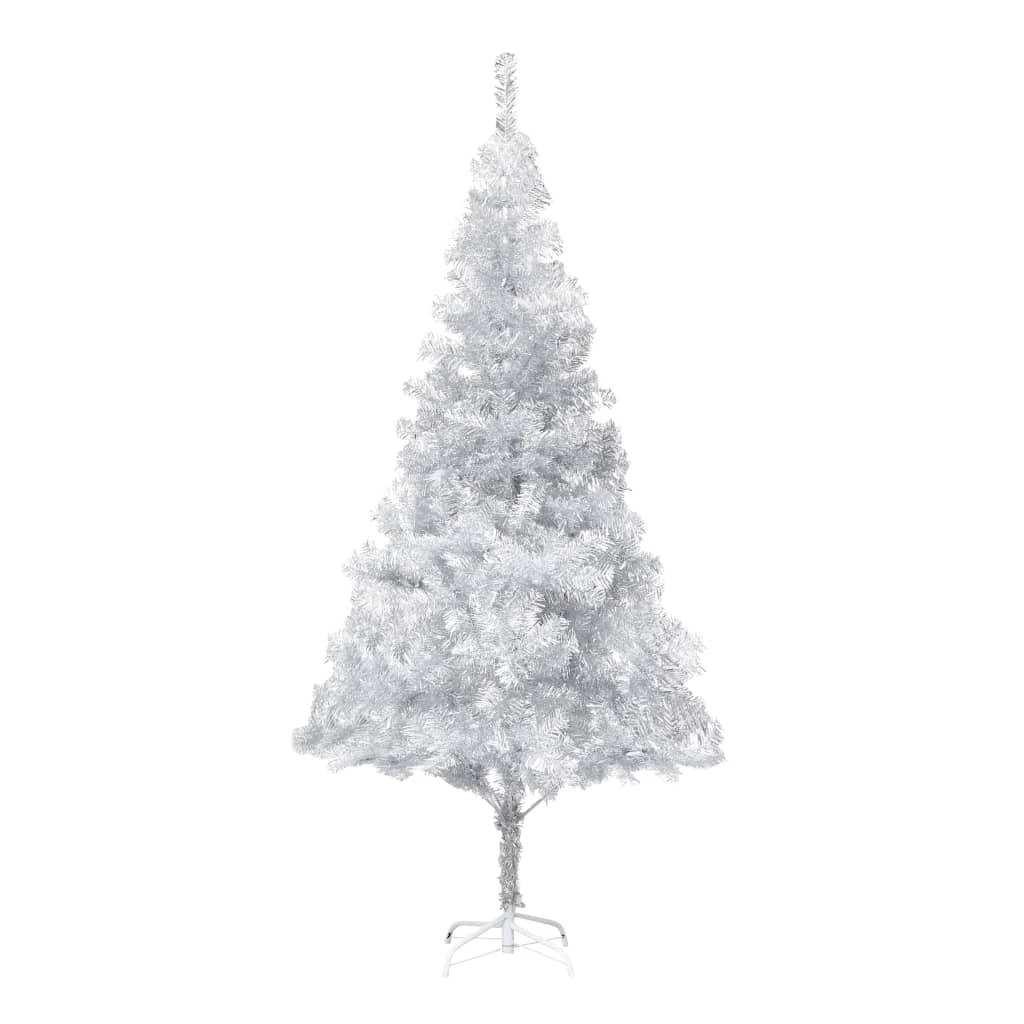 Albero di Natale Preilluminato con Palline Argento 210 cm PET - homemem39