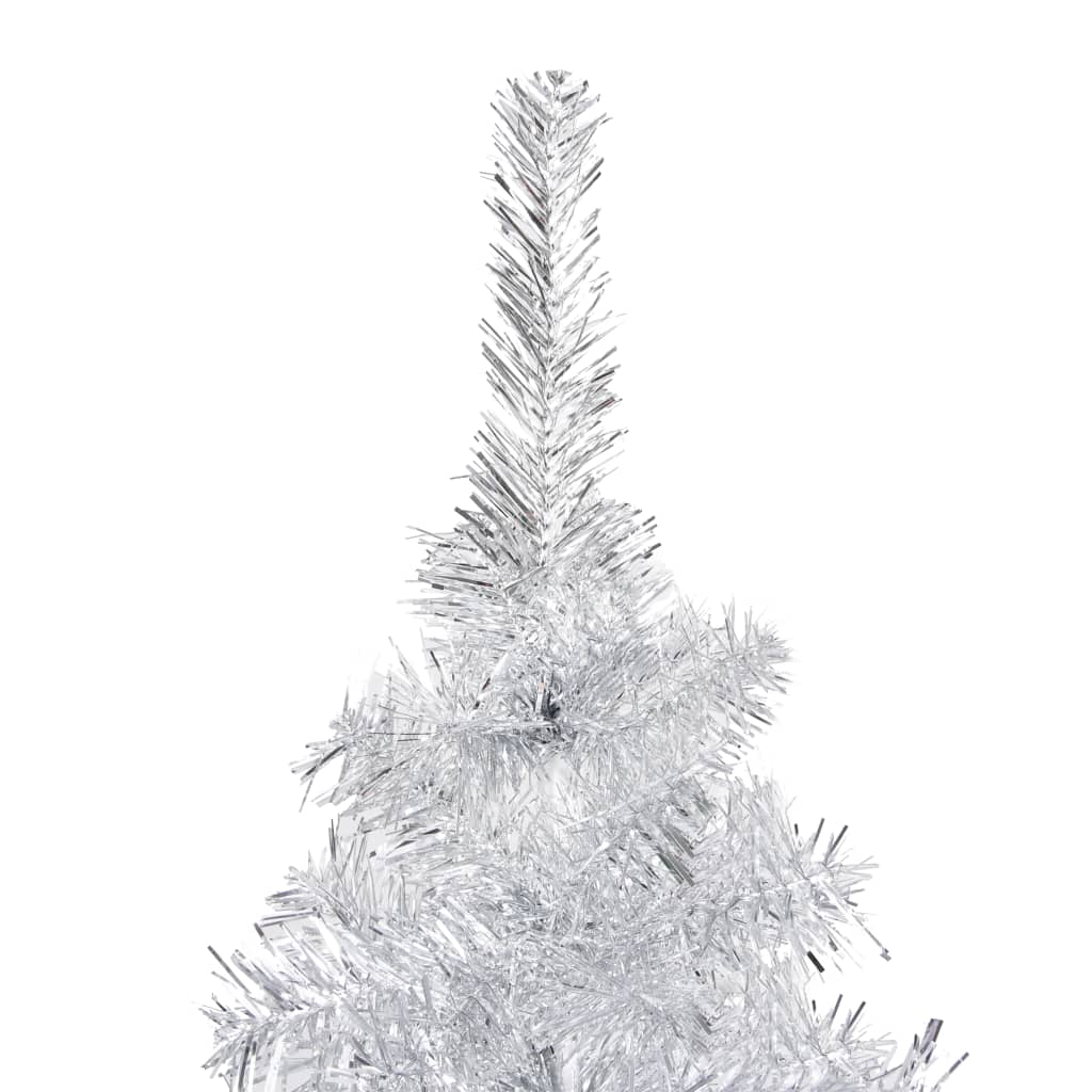 Albero di Natale Preilluminato con Palline Argento 210 cm PET - homemem39