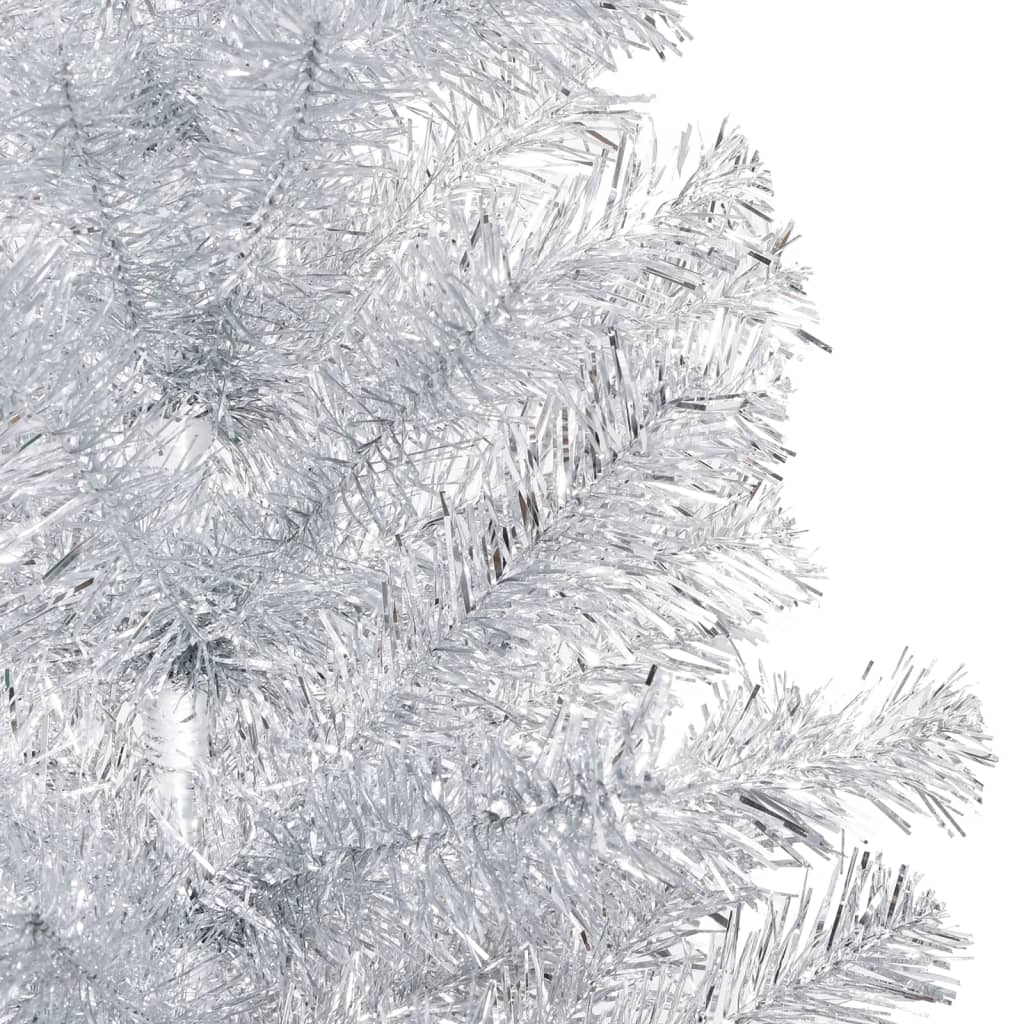 Albero di Natale Preilluminato con Palline Argento 240 cm PET - homemem39