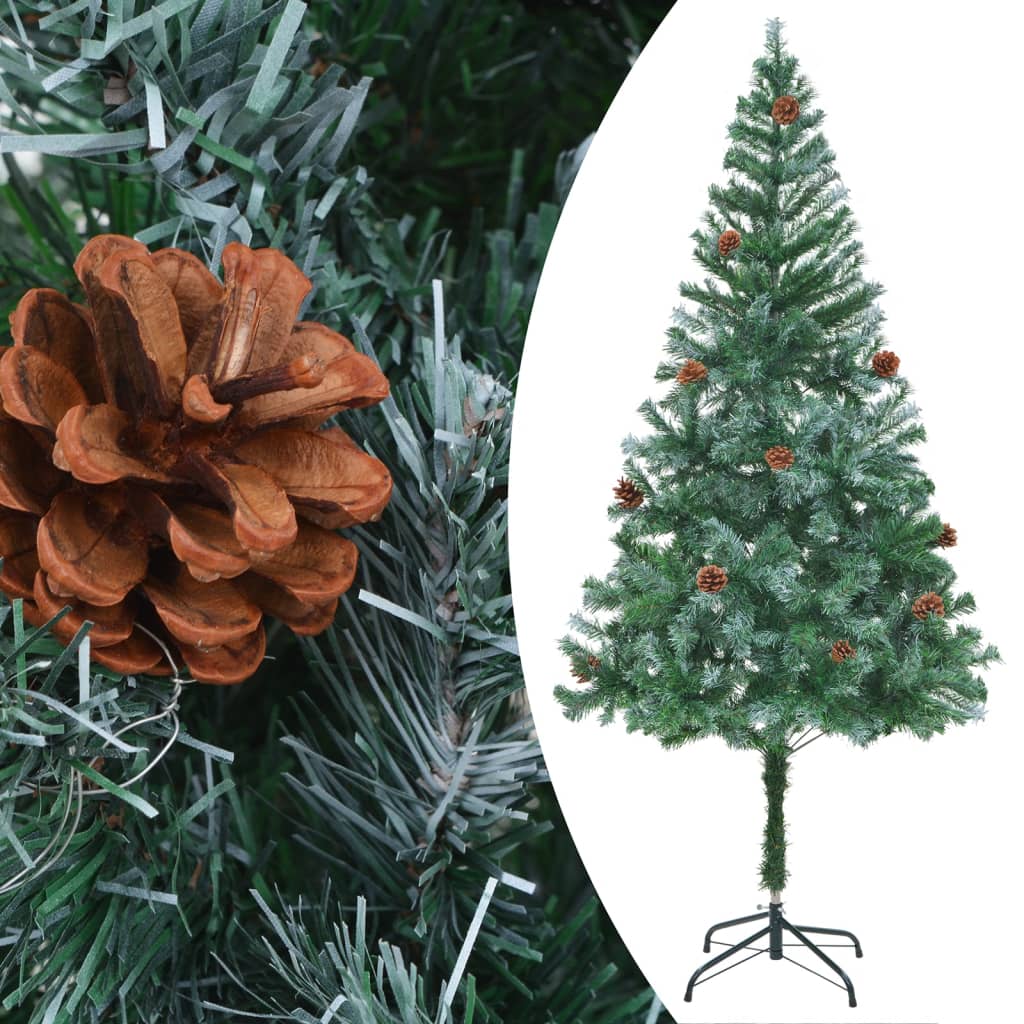 Set Albero Natale Artificiale con LED Palline e Pigne 180 cm - homemem39